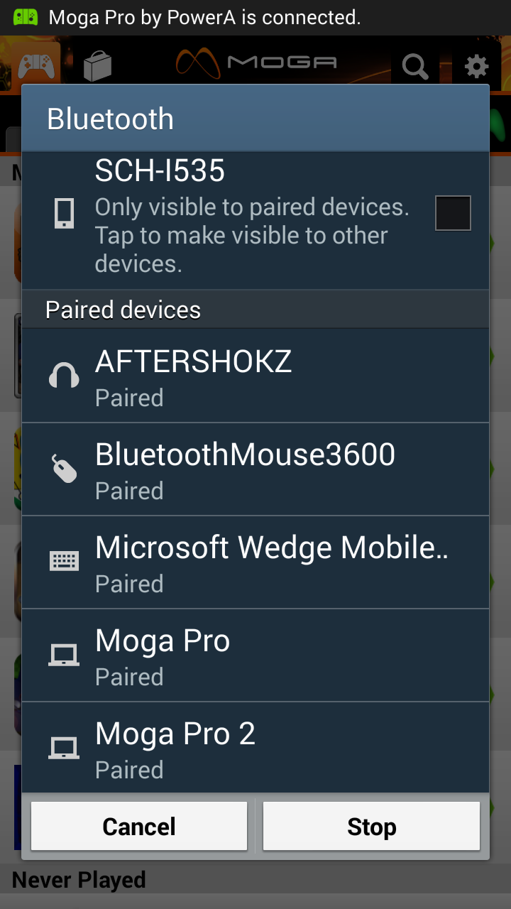 MOGA Bluetooth Pairing MOGA Bluetooth Pairing